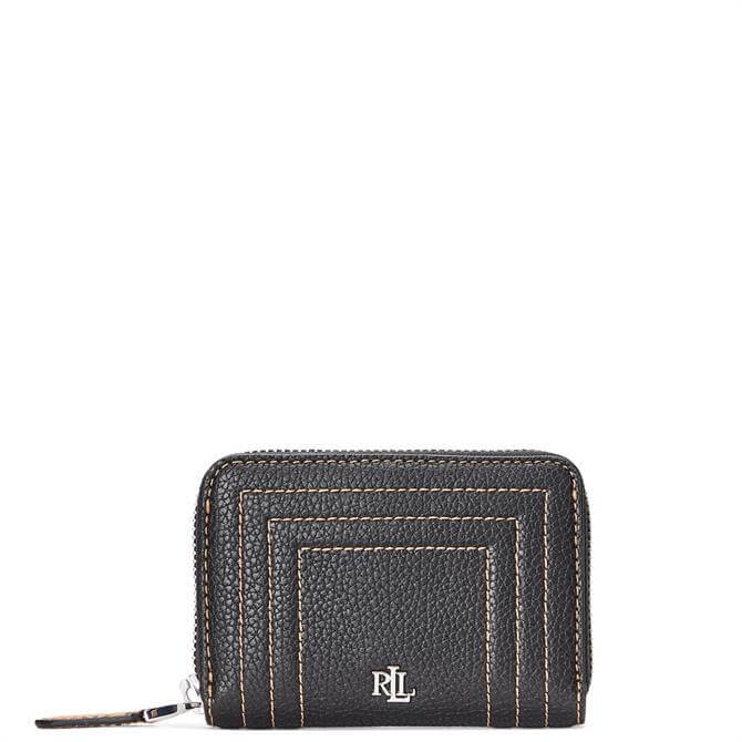 Lauren Ralph Lauren Stitched Leather Zip Wallet